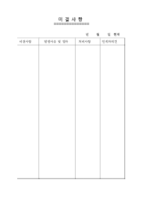 미결사항 미결사항